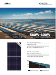 Datasheet Solar Panel APESS 580W