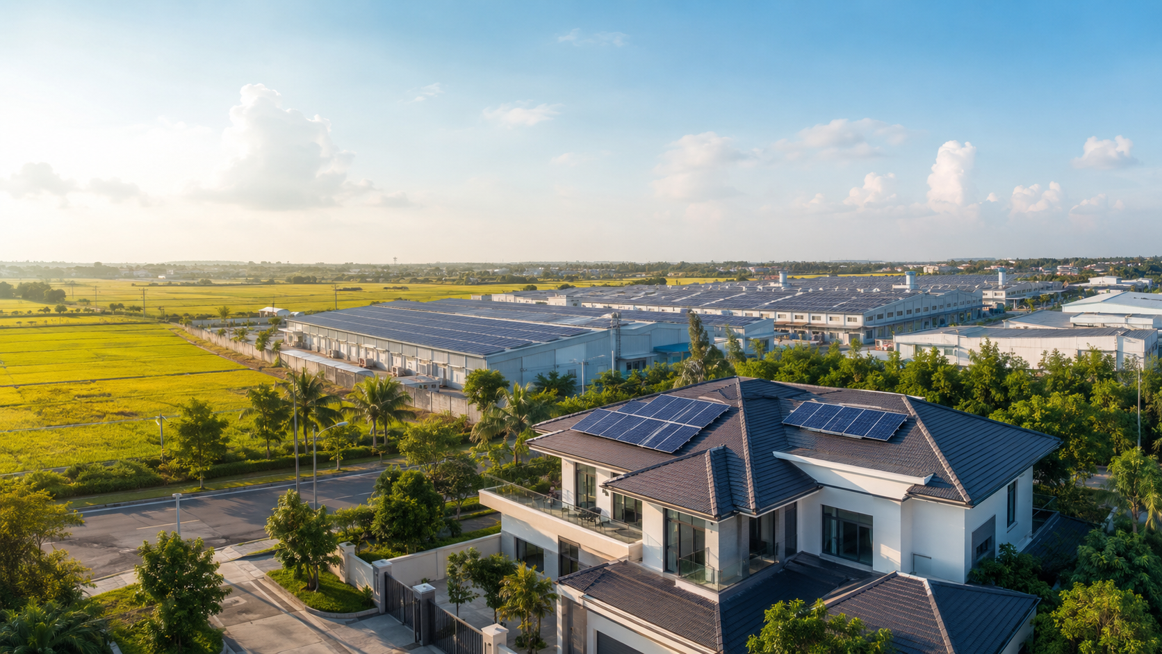 Cergy Ứng dụng năng lượng mặt trời cho nhà ở và nhà xưởng”