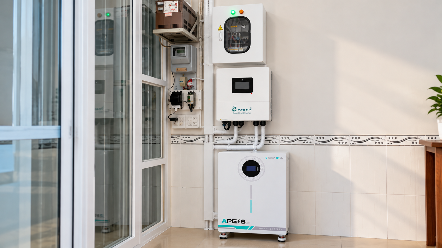 Hệ thống Hybrid CERGY kết hợp pin lưu trữ APESS cấp điện dự phòng khi mất lưới